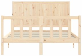 Cama sem colchão 140x200 cm madeira de pinho maciça