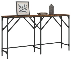 Mesa consola 140x29x75 cm derivados de madeira carvalho fumado