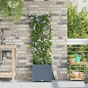 Jardineiras de Jardim 1 pc Cinzento-claro 40 x 40 x 142 cm