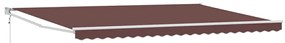 vidaXL Toldo retrátil automático 500x300 cm castanho