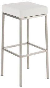 Banco de bar Montreal em couro sintético 37 x 83 x 37 cm Branco