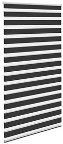 Estore de rolo 120 x 230 cm, linhas de zebra / Preto