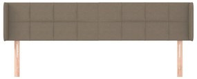 Cabeceira cama abas tecido 203x16x78/88 cm cinzento-acastanhado