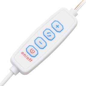 Toucador com LEDs 60x40x140 cm branco