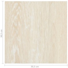 Tábuas de soalho autoadesivas 55 pcs 5,11 m² PVC bege