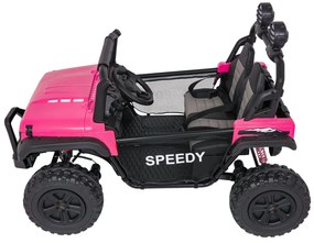 Jipe elétrico para Crianças 2 Lugares 24V 4x4 PASSION 4x4 Off-Road Rodas Espuma EVA, Assento couro ecológico Rosa