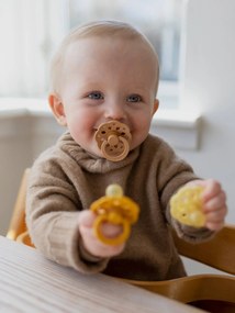 Lote de 2 chupetas BIBS Bohème, tamanho 1, dos 0 aos 6 meses bege-areia