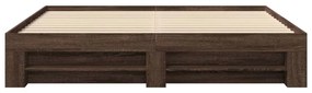 Estrutura de cama sem colchão 180x200 cm carvalho castanho