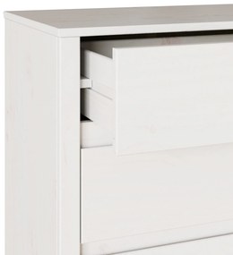 Cômoda vidaXL "DRAMMEN" Branca 76,5x40x91 cm Madeira Sólida de Pinho