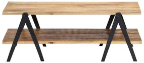 Mesa de centro em madeira de mangueira maciça 115x60x40 cm