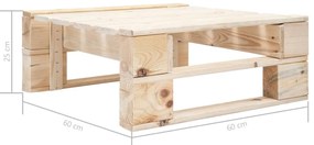 6 pcs conj. lounge paletes c/ almofadões pinho impregnado