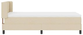 Cama Box com Colchão - Creme, 100 x 200 cm, Tecido