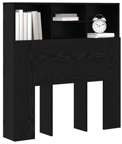 Cabeceira com Armário Carvalho preto 100 x 19 x 103.5 cm