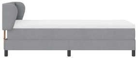 Cama Box Spring com Colchão VidaXL Cinza Claro 80x200 cm Tecido