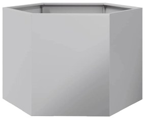 Vaso/floreira de jardim hexagonal 69x60x45 cm aço galvanizado