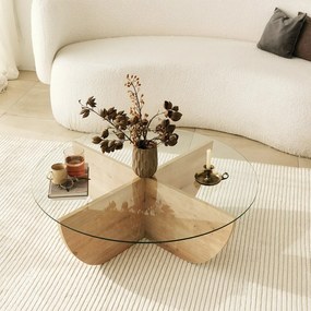 Mesa de Café Lily - Carvalho Safira - 90x30x90 cm