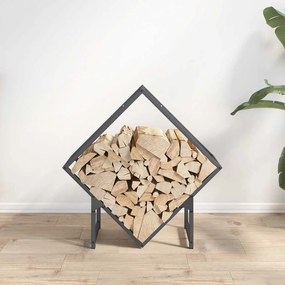 Suporte para lenha 60x25x60 cm aço laminado a frio antracite
