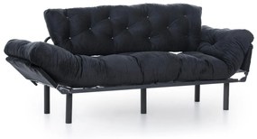 Mesa de Centro Selin Metal Ferforje – Carvalho e Preto – 90x90x38 cm