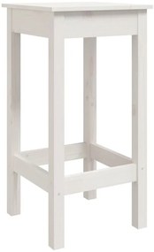 9 pcs conjunto de bar para jardim pinho maciço branco