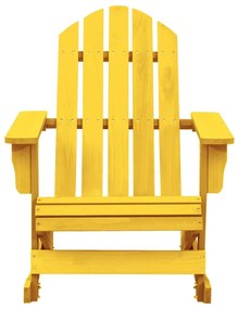 Cadeira Adirondack de baloiçar p/ jardim abeto maciço amarelo
