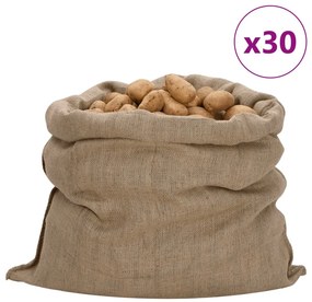 vidaXL Sacos de juta 30 pcs 100x110 cm 100% juta 340 gsm