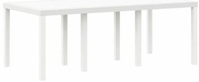 Conjunto de Jantar de Jardim 9 pcs Branco Vime