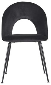 Cadeira Dawa Black Veludo - Preto
