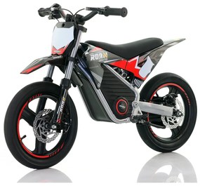 Mini moto elétrica para crianças Minicross 350W Roan MX E350 14/14" Supermotard Preta