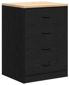 Armários de garagem 2 pcs derivados de madeira preto