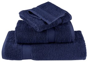 12pcs Conjunto toalha premium SOLUND 600 gsm azul-marinho