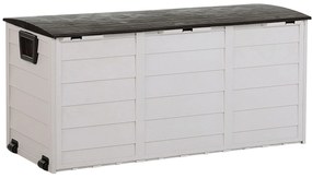 Caixa para exterior creme e castanho 112 x 50 cm LOCARNO Beliani