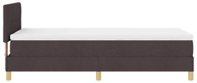 Cama Box Spring com Colchão Castanho 80x200 cm Tecido