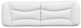 Almofadão de cabeceira 160 cm couro artificial branco