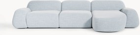 Sofá de canto modular em bouclé Wolke (4 lugares)