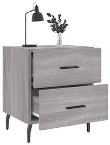 Mesa cabeceira 40x35x47,5 cm derivados madeira sonoma cinza