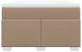 Cama com molas/colchão 120x200 cm couro artificial cappuccino