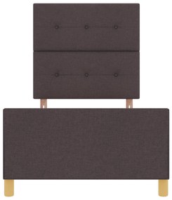 Cama vidaXL Marrom Escuro 90x200 cm em Tecido