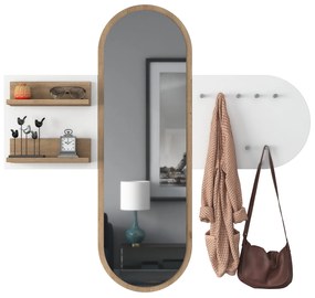 Hall Stand P3 – Branco e Nogueira – 125x120x12 cm