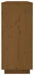 Aparador 120x35x80 cm madeira de pinho maciça castanho-mel