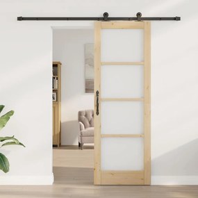 Porta Deslizante vidaXL com Conjunto de Ferragens 'ORKDAL'73,5x211 cm