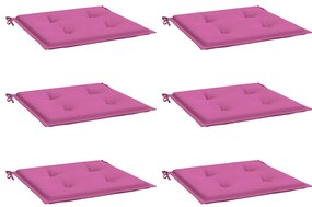 Almofadões p/ cadeira 6pcs 40x40x4 cm tecido rosa