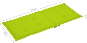 Cadeiras jardim reclináveis c/ almofadões 4 pcs acácia maciça