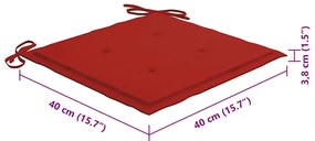 Cadeiras de exterior dobráveis 8pcs c/ almofadões acácia maciça
