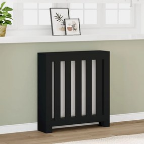 Cobertura de radiador 78x20x82 cm derivados de madeira preto