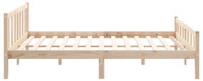 Estrutura de cama king 150x200 cm madeira maciça