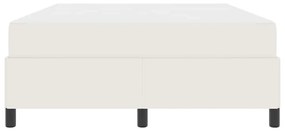 Estrutura da Cama Creme 140 x 200 cm Tecido de veludo côtelé