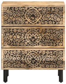 Mesa de cabeceira 50x33x60 cm madeira de mangueira maciça