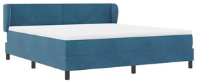 Cama Box com Colchão vidaXL Azul Escuro 180x200 cm Veludo