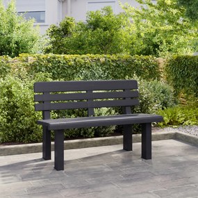 Banco de jardim 110x52x71 cm polipropileno antracite