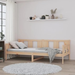 Sofá-cama madeira de pinho maciça 90x190 cm